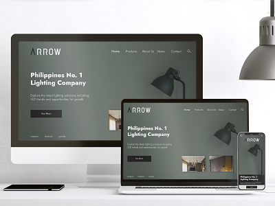 Arrow Lighting Web Design UI