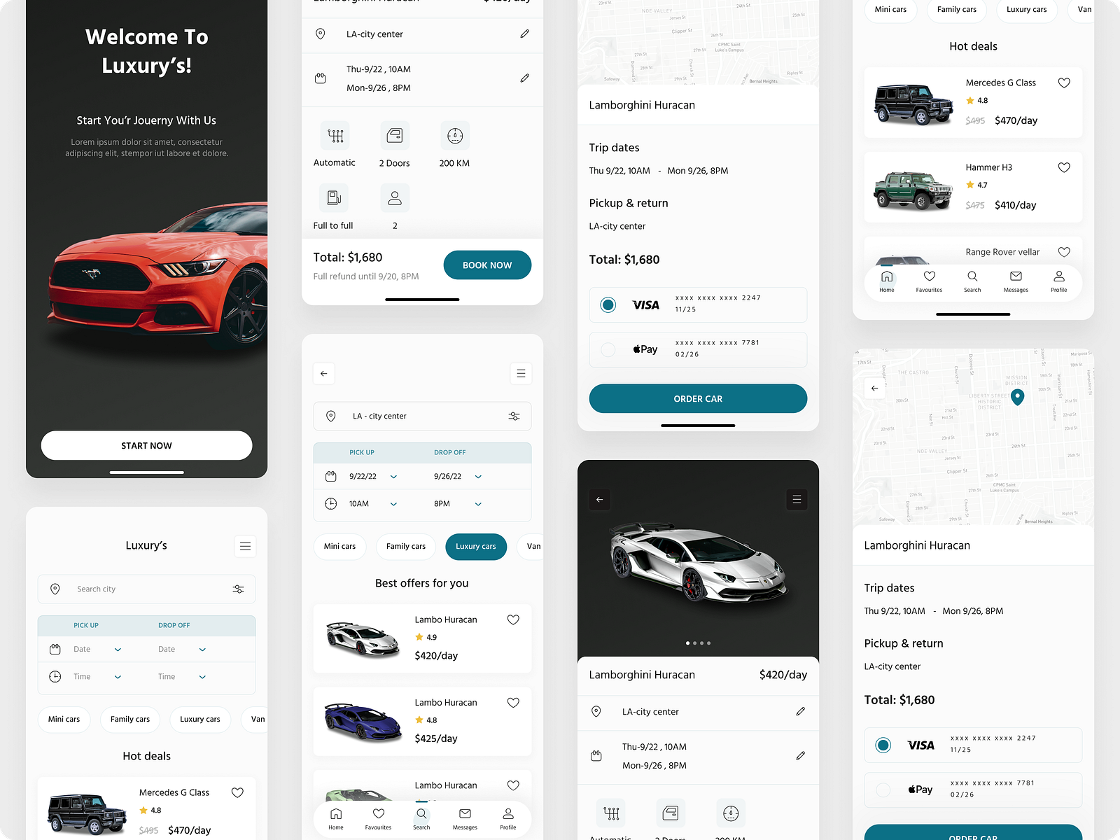 Car Rental App by Lisa on Dribbble