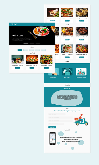 Food website design icon illustration typography ui ux web design website