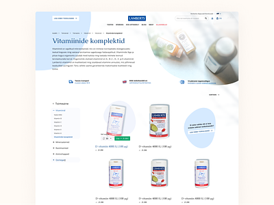 Lamberts Eesti / Web Shop ecommerce health landing minimal mobile nutrition reponsive shop ui ux vitamins web webdesign webpage website
