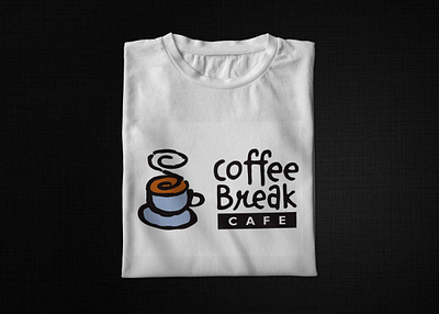 Free Coffee Break Print T-shirt Mockup branding break coffee design download free illustration logo mockup print psd t shirt ui web