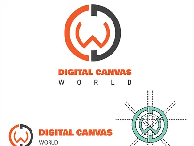 Digital Canvas World D C W letter Creative Combination mark Logo alphabet logo app branding combination mark logo creative logo d c w letter lgo design graphic design icon illustration letter logo logo logo 2022 logo design minimal logo modern logo stylish logo trendy logo typography vector