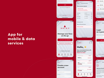App for mobile and data services design mobile app mobile design ui uiux design ux