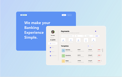 Banking Web App Concept | Manu Prasad app design icon ui ux