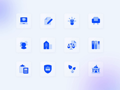 Educational Icons for Haufe colored icon design icon illustration interactive interface design ui ui design