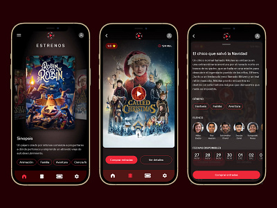 Cinema Mobile APP app cinema design movie typography ui visual