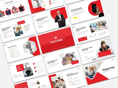 Telcoma – Communication & Information Technology Powerpoint Temp business communication modern portfolio powerpoint technology