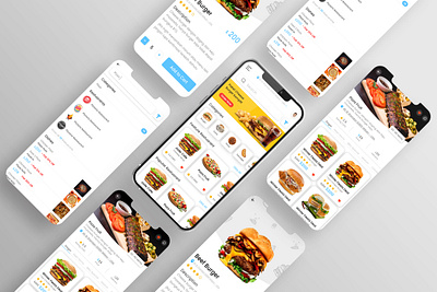 Food App food graphic design mobile app ui ux