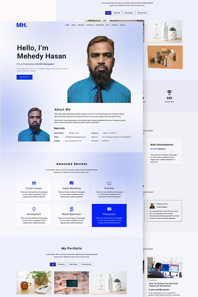 Personal Portfolio app branding design graphic design illustration typography ui ux we