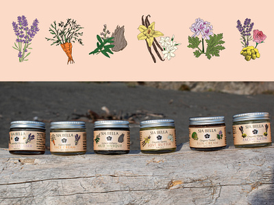 Sia Bella Skincare- Custom Illustrations brand photograpy brandidentity branding design design studio freelance graphic design illustration label label design logo package design packaging photography plant plant illustration skincare skincare branding