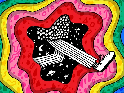 Other Side doodle doodles illustration metaverse multiverse nft procreate rainbow