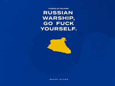 Stay strong! illustration island russia snakeisland ukraine war warship