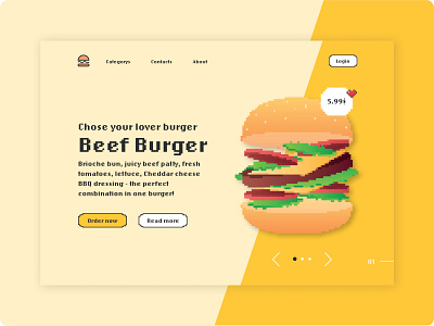 Pixel Burger design graphic design illustration ui