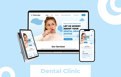 Dental Clinic branding clinic design deskop figma medical mobile responsive tabs ui ux