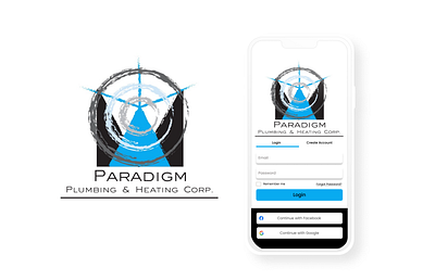 Logo Design & App sign up/log in screen design