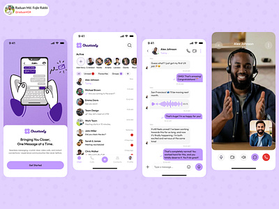 Chatterly - Chat & Messaging App graphic design ui