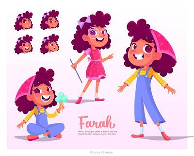 Farah cartoon character design design digital illustraion illustrator vector