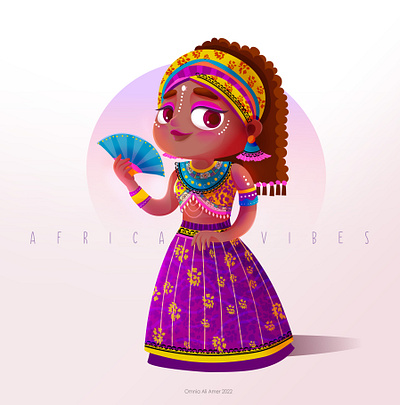 african girl cartoon character design design digital illustration illustrator vector