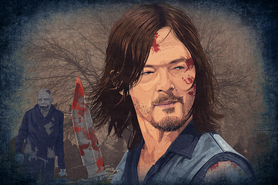 The Walking Dead collectibes daryl dixon generative art jd paulsen negan nft nfts portrait the walking dead twd vector