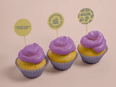 Sweetness Overload bakery branding branding design branding visual cake shop cupcake graphic design logo pastel pink sweets