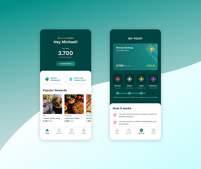 A Loyalty Point app design ui ux web website