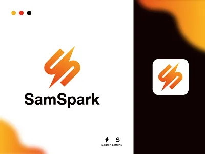 Spark - logo bolt logo brand identity brand mark branding clean design design electronic icon letter mark logo logo design logo mark meaningful logo minimalist logo modern logo print spark startup symbol