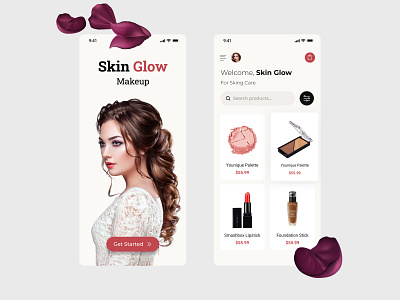 E-commerce Beauty App beauty beauty product cosmetics cosmetics product e shop ecommerce face care facial fashion product product design shopify shopping app skin care women