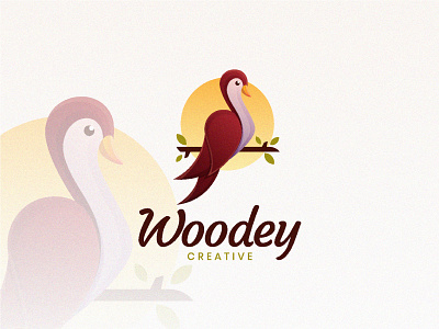 Elegant Red Bird branding corporate design elegance graphicdesign illustration logo logoanimal logotype media nature redbird vector wildlife woodpecker