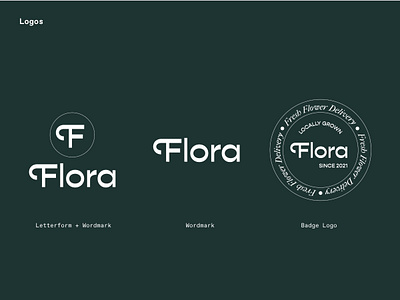 Branding for a Florist Store adobe illustrator adobe xd florist shop flower shop