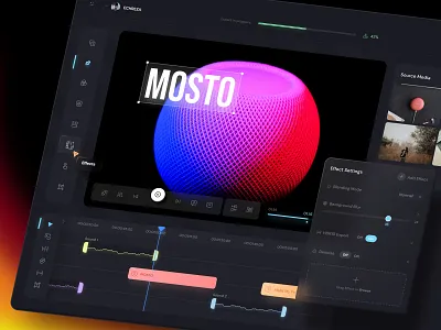 MOSTO Video Editor App Concept app concept concept concept design ui ui concept user interface ux ux design video video editor