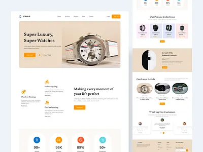 Product Landing Page-Smartwatch case study design designer product landing page smartwatch smart watch web ui ui experience ui expert uiux user experince user interface watch website web design web experience web expert