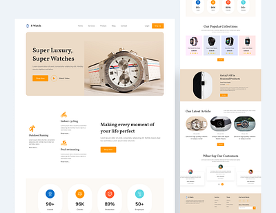 Product Landing Page-Smartwatch case study design designer product landing page smartwatch smart watch web ui ui experience ui expert uiux user experince user interface watch website web design web experience web expert