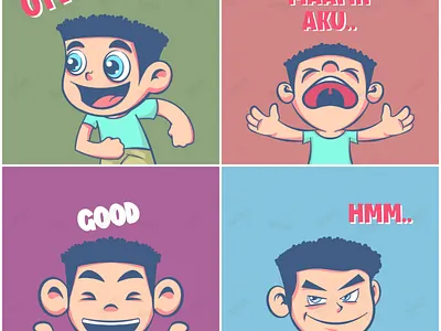 Sticker udin 2 cartoon character illustration sticker