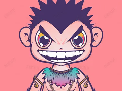 Udin ethnic cartoon character illustration