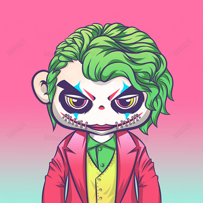 Udin joker cartoon character illustration joker