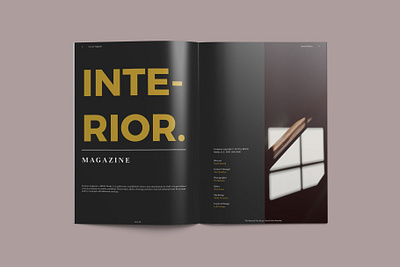 Interior Magazine Template annual report brochure brochure template catalog clean design editorial identity illustration indesign interior magazine layered magazine minimalist multipurpose portfolio print printable professionaly template