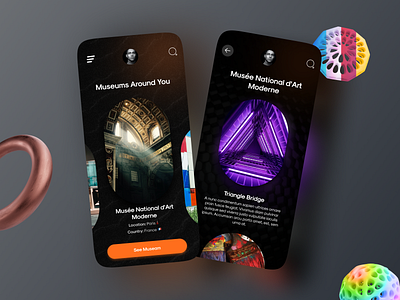 Museum App ancient app design art collection design history minimal museum ui design uiux virtual museum
