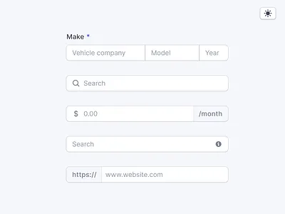 🔤 Inputs components dark mode design system input input field interactive components interactive design light mode product design ui ux