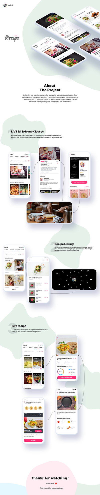 Recipe Live design figma food recipe ui ux