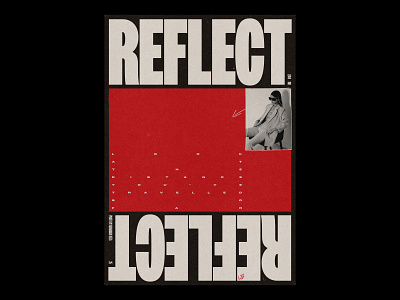 REFLECT /487 clean design modern poster print simple type typography