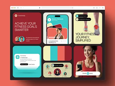 TrainWise - Smart, AI-powered training for optimal results. ai application figma fitness training training app ui ux