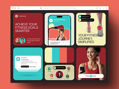 TrainWise - Smart, AI-powered training for optimal results. ai application figma fitness training training app ui ux