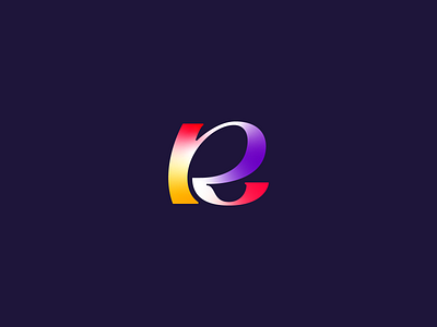 Letter R Concept concept gradient logo mark r simple