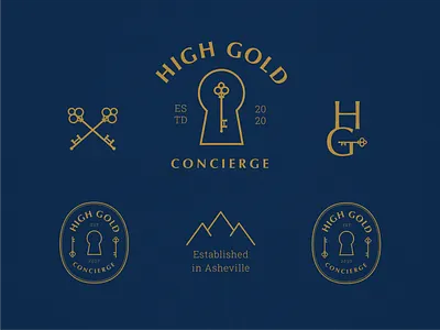 High Gold Concierge Branding adobe branding design graphic design logo