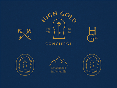 High Gold Concierge Branding adobe branding design graphic design logo