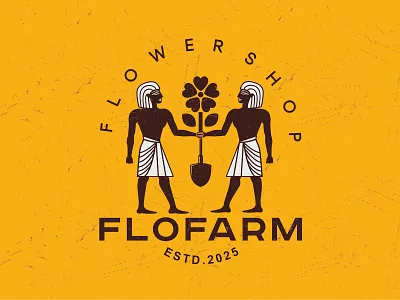 Flowfarm - flower shop brand brandidentity branding design font identity illustration logo logotype