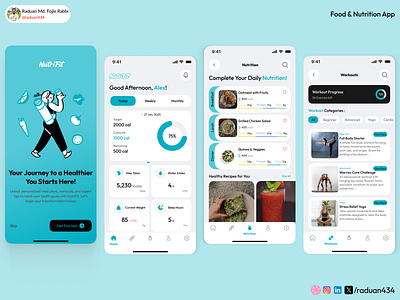 Nutrifit - Food & Nutrition App ui