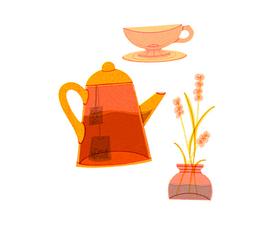 Love Scenario Potion art artwork cup design flower illust illustration ipad kettle love magic photoshop plant pot potion tea teabag teapot tweetyheather water