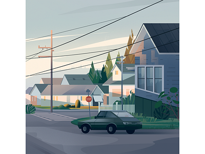 Flat Illustration Country Side branding colour flat graphic design illustration ui