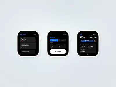 Apple Watch - Workout App apple watch application design ui ux